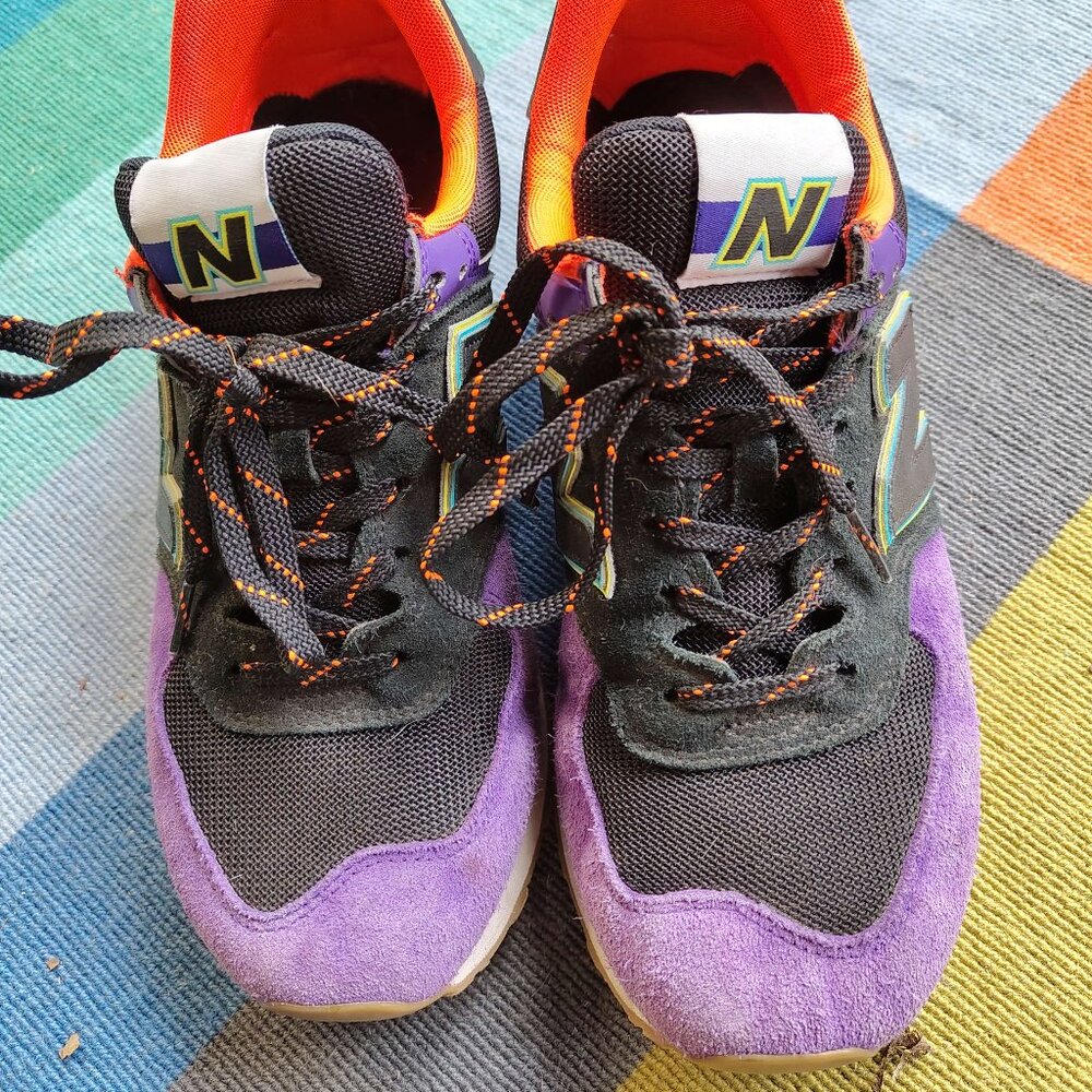 New Balance 574 Black Purple White Shoes ML574PT2 Men's Size 10, EU 44